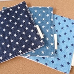 Wガーゼ×タオルミニハンカチ  15×15 ３枚セット  星