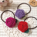 SALE🌟３色セット❇︎４㎝/巻き薔薇🌹の小ぶりなヘアゴム
