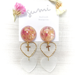 B ＊ statice dome × cross heart ＊ ピアス/イヤリング