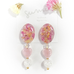 J ＊ statice bouquet oval ＊ ピアス/イヤリング