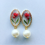 押し花レジン イヤリングorピアス