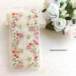 [iPhone6/6s]桜とかすみ草のスマホケース