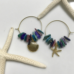 シェルフープピアス