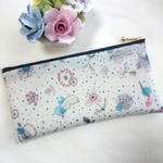 Saleリバティ20cm 仕切り付き　ラミネート  (ビニコ)ポーチ       