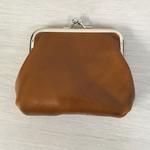 ヌメ革のがま口財布★小銭入れ付（キャメルブラウン）