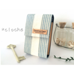 【受注製品】ヒッコリーと帆布のシガレットケース〈ライトブルー＆生成り〉