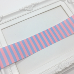 《2m分》パステルボーダー柄グログランリボン(38mm)-142