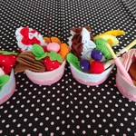 フェルトままごと☆カップ パフェ セット☆