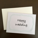 紙刺繍 メッセージカード 〜HAPPY WEDDIND〜