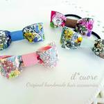 For kids☆ダブルリボンのヘアゴム*flower*