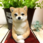 前足クロスの柴犬／羊毛フェルト