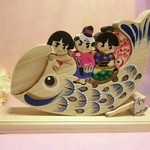 五月人形 ハンドメイド 置き飾り トールペイント 三太郎②好評品