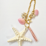 ヒトデとシェルのバッグチャーム♡ピンク