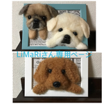 額縁犬オーダー 2匹 1匹 羊毛フェルト