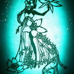 再販♪　切り絵　花咲精さん
