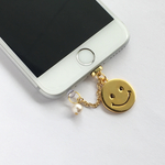 大人カワイイ　ゴールド☆スマイルくん　充電口アクセサリー