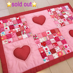 フンワリハート♡のパッチワークキルトマット
