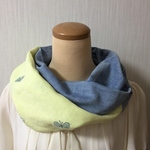 ミナペルホネン＊ガーゼスヌード＊ちょうちょ イエロー