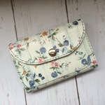 革のミニ財布＊フラワープリント