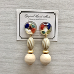 カラフルストーン✱レジンピアス