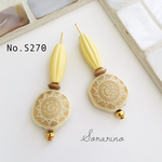 No.S270 ひまわりカラー❁︎アンティークピアス