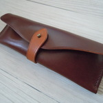 [送料無料] 栃木レザー社製オイルヌメ革ペンケースGBR