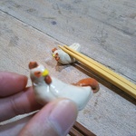 にわとり箸置き　白