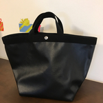 フェイクレザーでつくったトートバッグ/ブラック