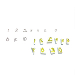 0~9 数字　消しゴムはんこ