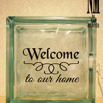 LED ガラスブロックライト【Welcome to our home】