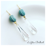 再々販！ ice pierce or earring(ターコイズ×クリア)