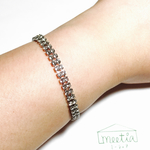 SWAROVSKI 2連ブレスレット(silver)