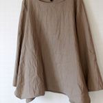 （限定１）モカ色コットン▼サイドスクエアのブラウス▼M