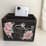 ピンクの薔薇 スマホ  リモコン 眼鏡 小物スタンド