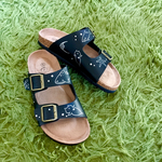 【限定】おそろい嬉しい★海のなかまたち×とっておきスワロフスキーサンダル ブラック