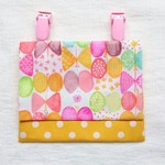 ちょうちょの移動ポケット☆白×黄ドット B級品につき格安！