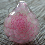 pinonyaca  (194)  お花　フューム　[再販]　ボロシリケイトガラスペンダント