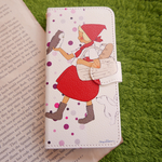 特集掲載／手帳型スマホケース『赤ずきんと仔犬とフクロウ』