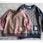 【m様オーダー品】ラグランプルオーバー&ラグラントレーナー*ジャガード*サイズ90&110*