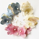 アンティークカラーお花のフープピアス,イヤリング