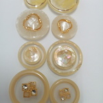 18&23ｍｍ◇8個入◇　イエロー  親子ペア春夏ボタン