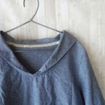Lsize 小さなセーラー襟のシャツ　vintage blue