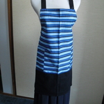 エプロン　綿１００　切り替え　さわやか　