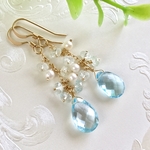14kgf ブルートパーズ ピアス/イヤリング spring thaw