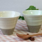 カラフルカップ2個組パステルイエロー&グリーン　0503-10.13