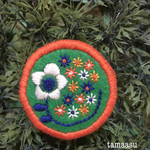 お花の刺繍ブローチ✴︎173