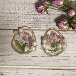 押し花サークルピアス＊イヤリング