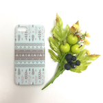 pajour ペールブルー フェザーオルテガ柄 スマホ ハードケース iphoneX/Xperia/plus/iphone8/xz/SC-04/AQUOS/Android/galaxy
