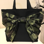 迷彩柄の立体BigリボンBag