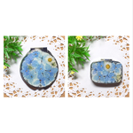 紫陽花の押し花コンパクトミラー/ピルケース 【母の日おすすめアイテム】